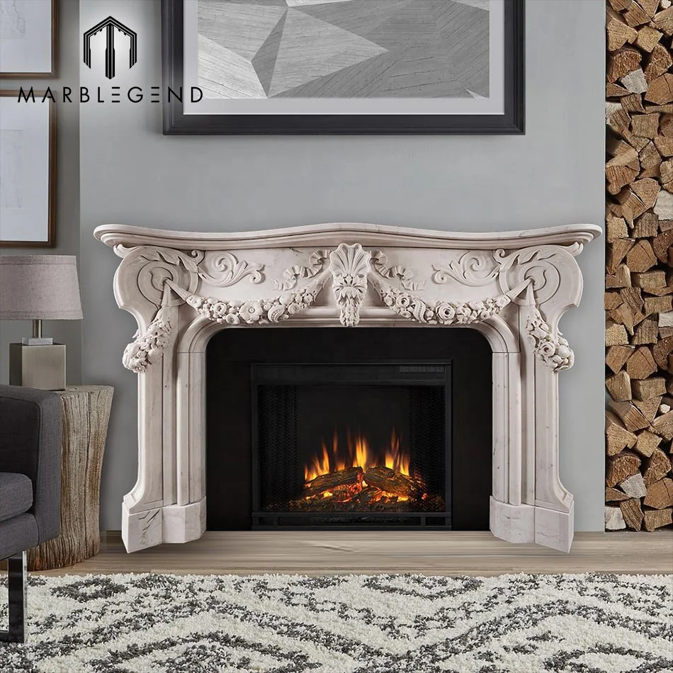 china Carved Stone Fireplaceclassic flame electric fireplaces fire place surround