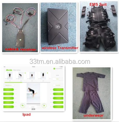 Factory price ems fitness machines electrical muscle stimulator suit in Gym