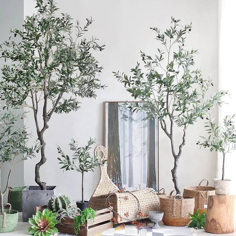 
High Quality Indoor Wedding Decor Plastic Plant Artificial Large Olive Tree 