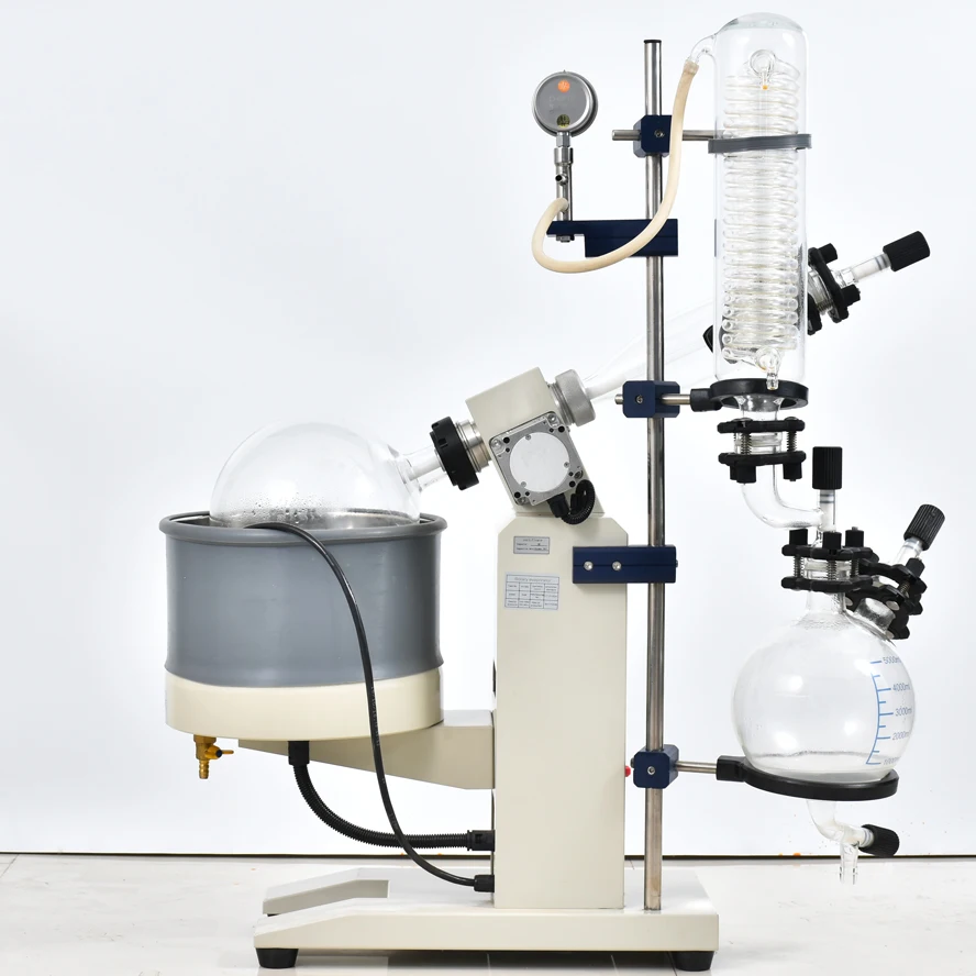 2 Liter 5 Liter Rotovap RE-201 Distillation Rotary Evaporator 110V Rotovap 5000ml 5l Rotary Vacuum Evaporator with Water Bath