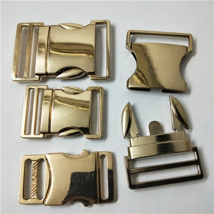 Alloy plastic side release metal belt Insert buckle Openable Safety Backpack spring lock buckle