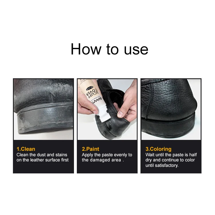 
GIANT shoe cleaning black shoe polish wax shoe renovator scuff cover 