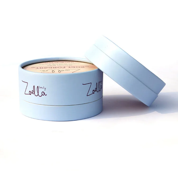 Roll edge cosmetic cardboard tubes small round gift boxes cylinder cardboard box with custom printing