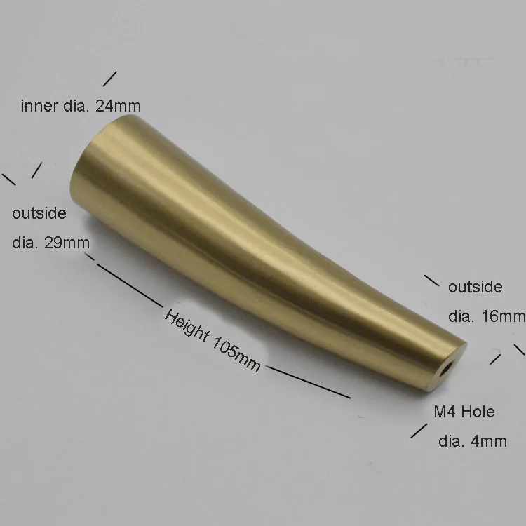 Furniture tapered metal ferrules brass table leg toe caps