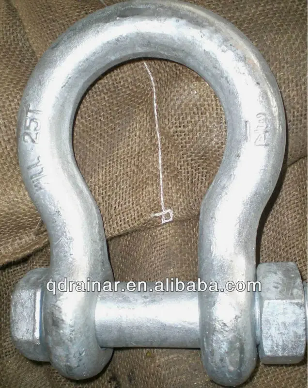 1 1/2 inch US type G2130 B type shackle anchor shackle with lock nut