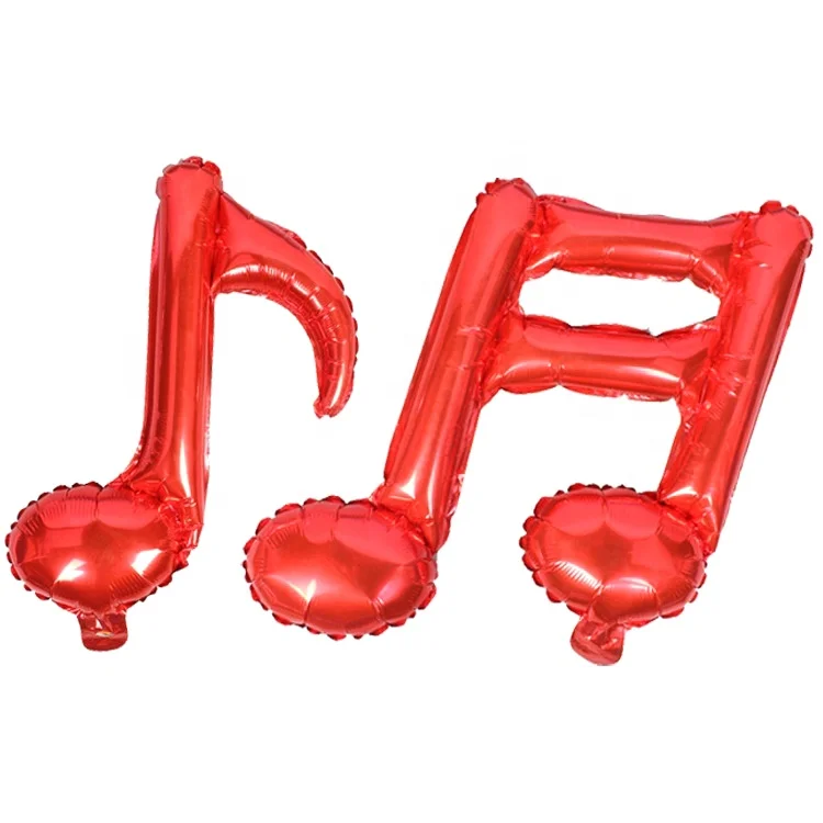 Wholesale colorful musical notes shape foil balloon baby toy for party decoration