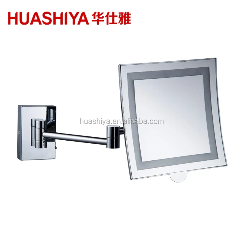 HSY1014 Led Lighted Wall Mount Magnifying Acrylic Cosmetic Mirror