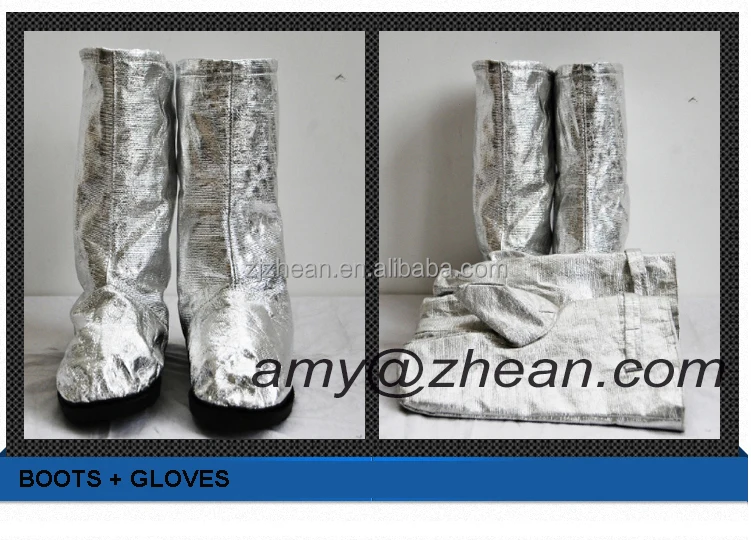 Full set of aluminized fire proximity suit for fire fighting