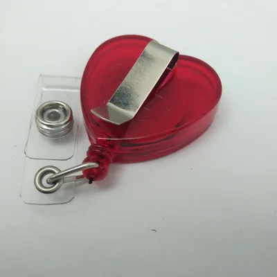 Heart shape eco-friendly yoyo badge clip
