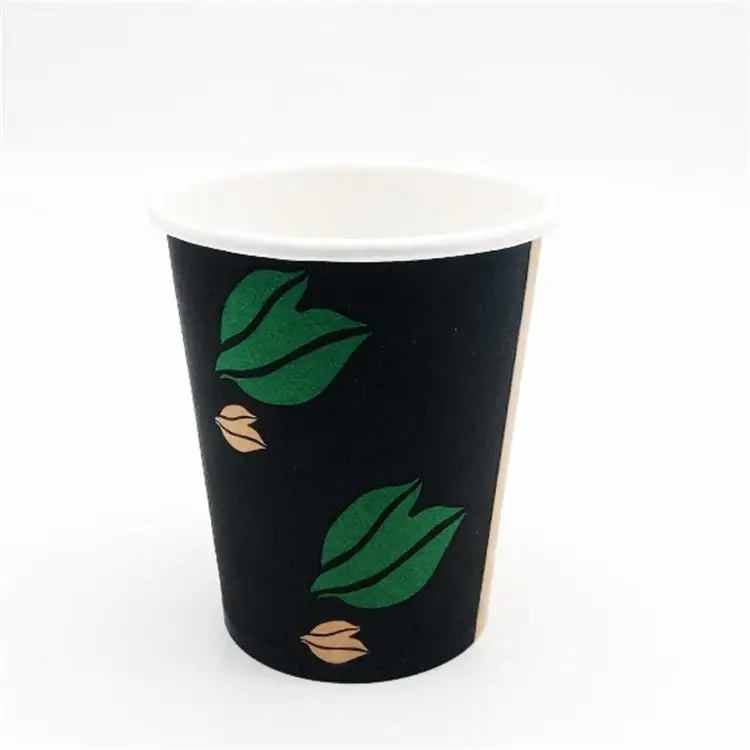 Bamboo paper biodegradable coffee to go logo printed paper cup glass