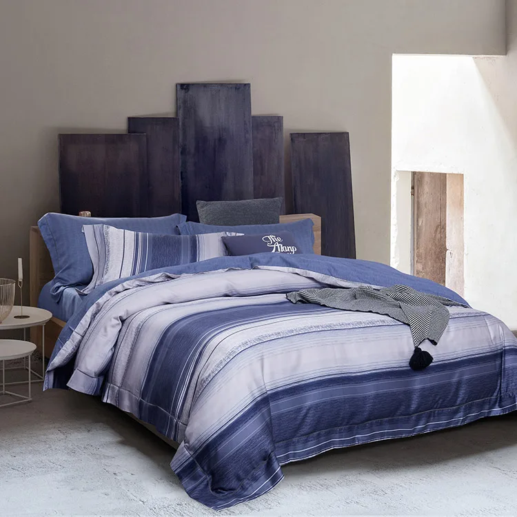 High Quality 300Tc digital printed 100% Lyocell eucalyptus  tencel bedding set