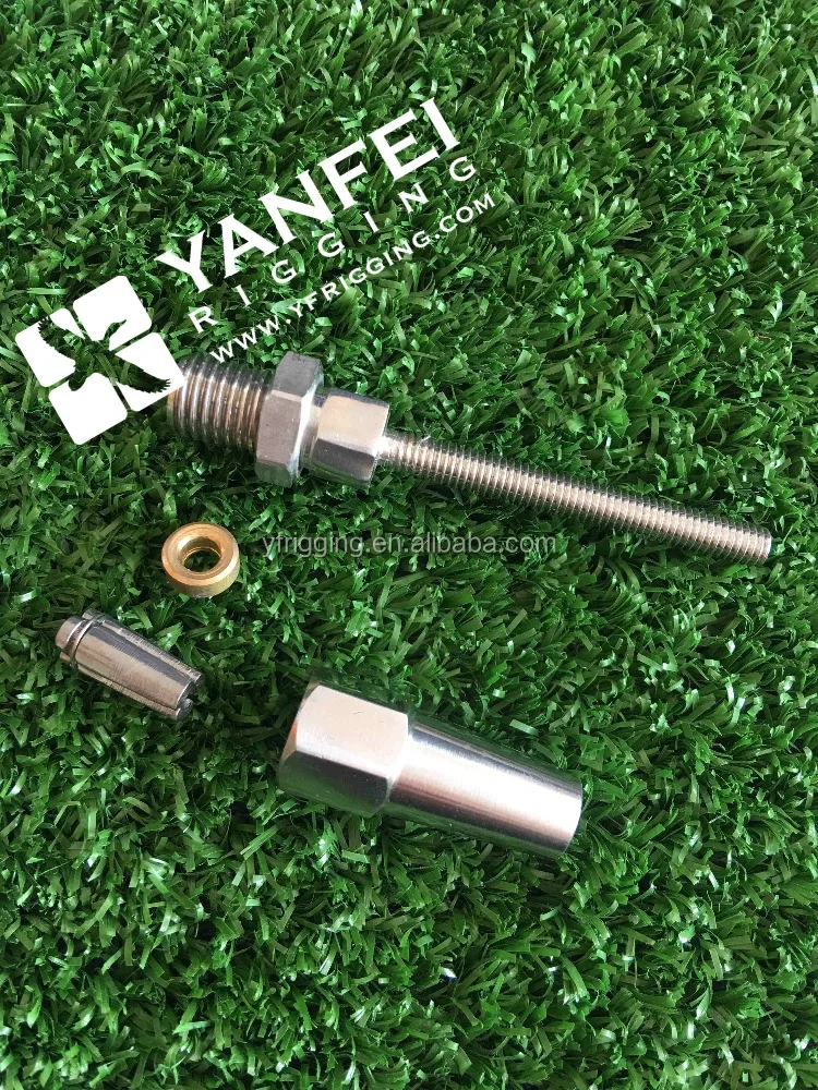 Stainless Steel 316 Rigging Thread Stud Swageless Terminal