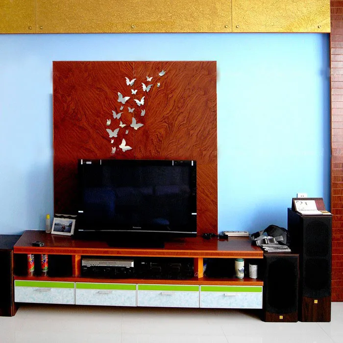 3D Design Butterfly Acrylic Wall Sticker Art Fashion Mirror Wall Sticker