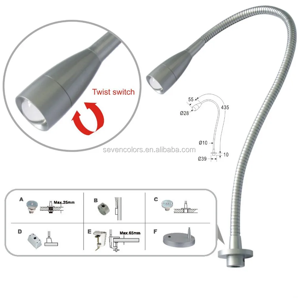 Gooseneck Shape 1W Mini LED Reading Lamp (SC-E101A)