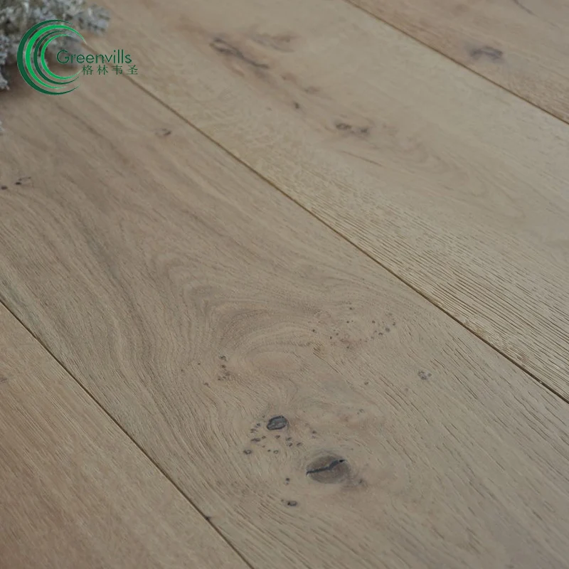 
Greenvills engineered wood floor tiles brushed natural look light grey color big plank floating floor 