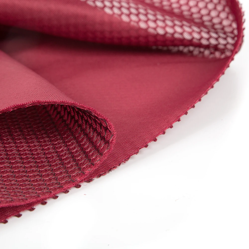 
HH-002 100% polyester sandwich stretch deck chair mesh fabric sports shoe making material 