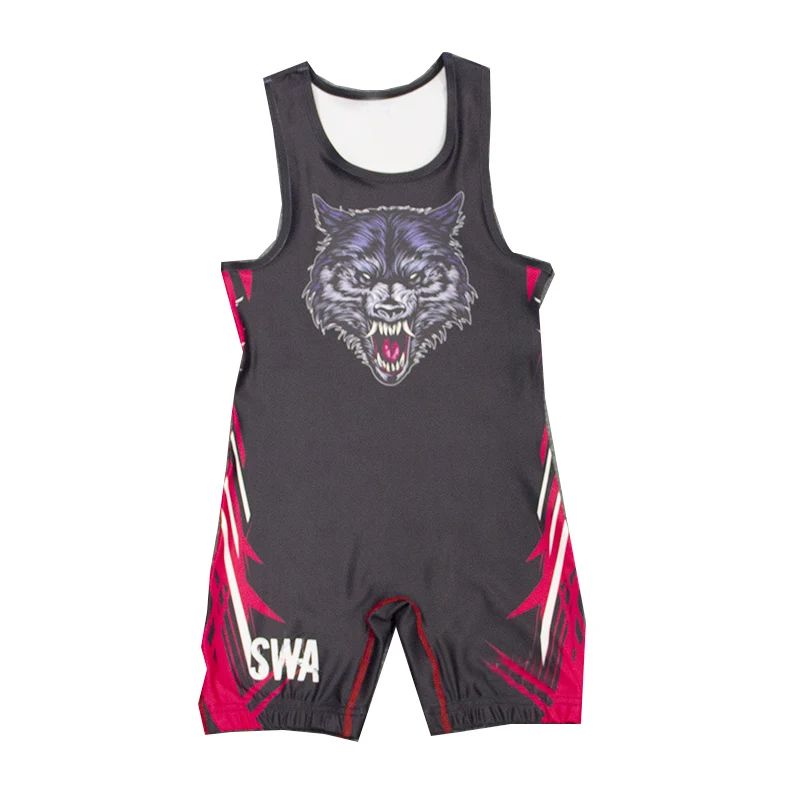 
Cut price custom sports wear wrestling singlets 5xl jersey for adults 
