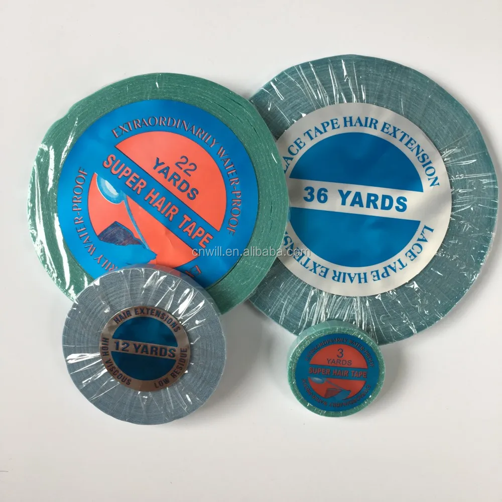 0.8cm 22 yard Lace Front Supper Hair Tape Blue Double Sided Tape For Hair Extension /Toupee/Lace Wig High Quality