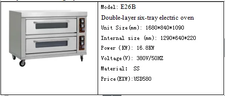 Kitchen Stainless steel Commercial Electric Baking Oven for pizza