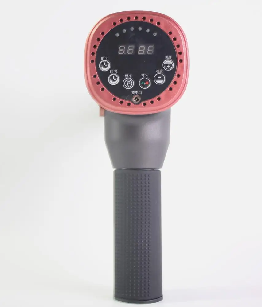 16.8V 2600mAh Li-battery 6Massage Heads Led Massage Gun,Max time:10minutes,30levels.