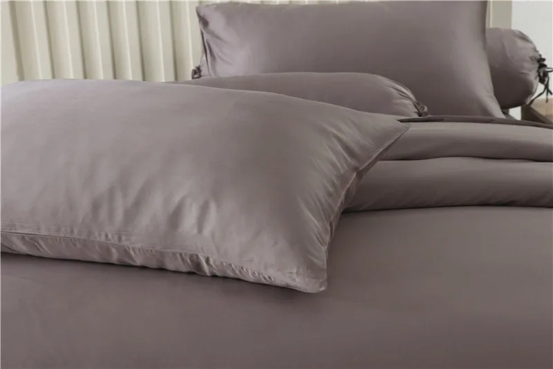 Custom Colours Bamboo Lyocell Plain Dyed Bed Sheet Set 173*120  400TC Bamboo Bedding Set