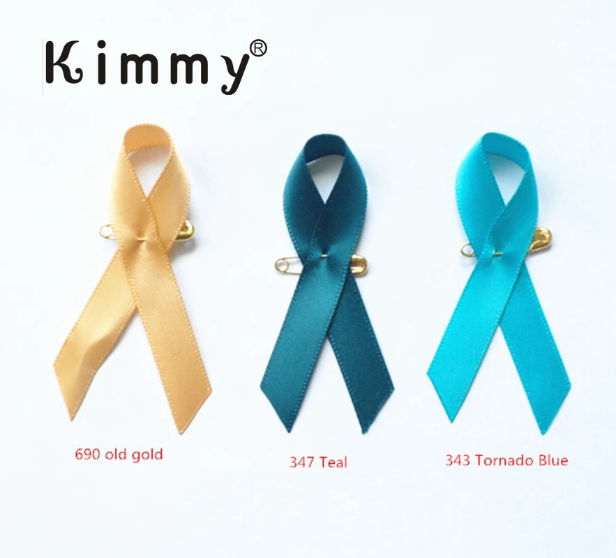 
teal ovarian cancer pendant ribbon lapel pin 