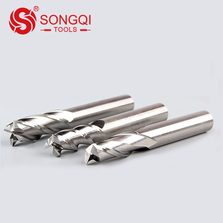 HSS Milling Cutter 2/3/4F M35 End Mill with Cobalt for Aluminum CNC Tooling System Cylindrical Shank 2/3/4flutes 50-100mm 1-25mm