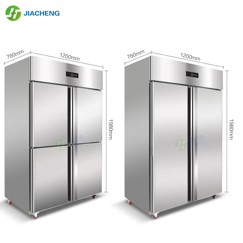 Jiacheng stainless steel kitchen freezers refrigerator frozen four-door upright freezer air cooled