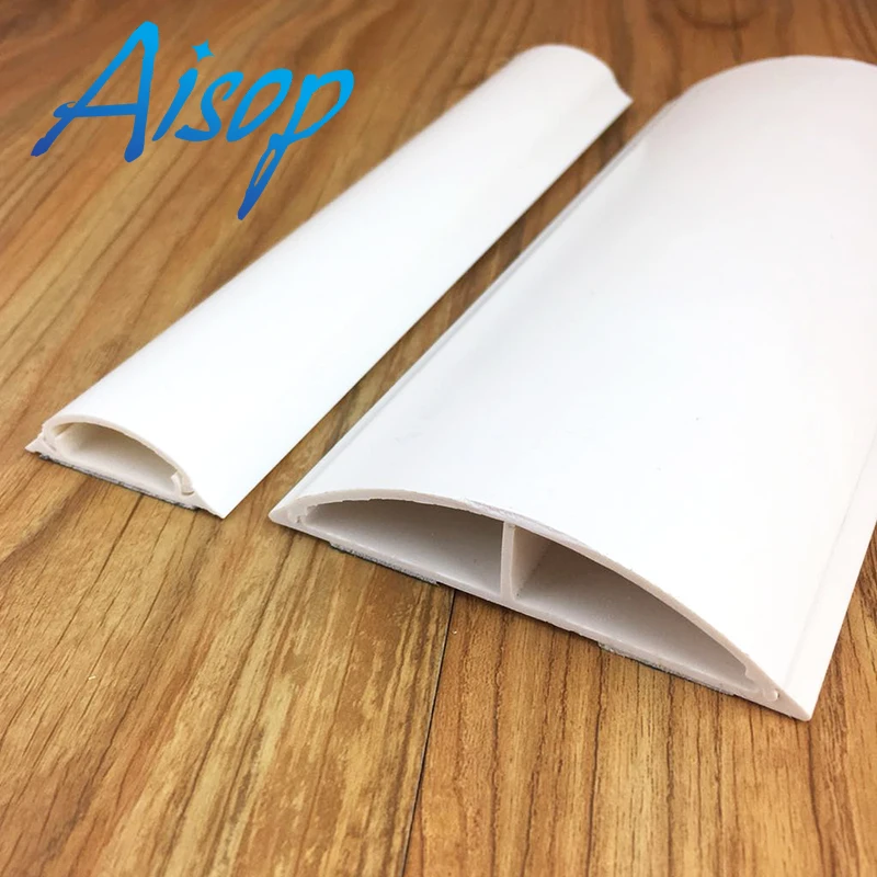 ПВХ кабельные короба Круглый half moon кабельные каналы с красивый внешний вид