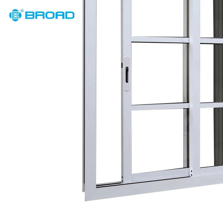 
Commercial balcony sliding glass reception windows with grill 