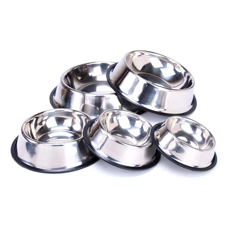 Dog Bowl Cat Food Bowl Pet Stainless Steel Pet Bowls & Feeders Cups & Pails Eco-friendly Non-automatic Rounded Stocked