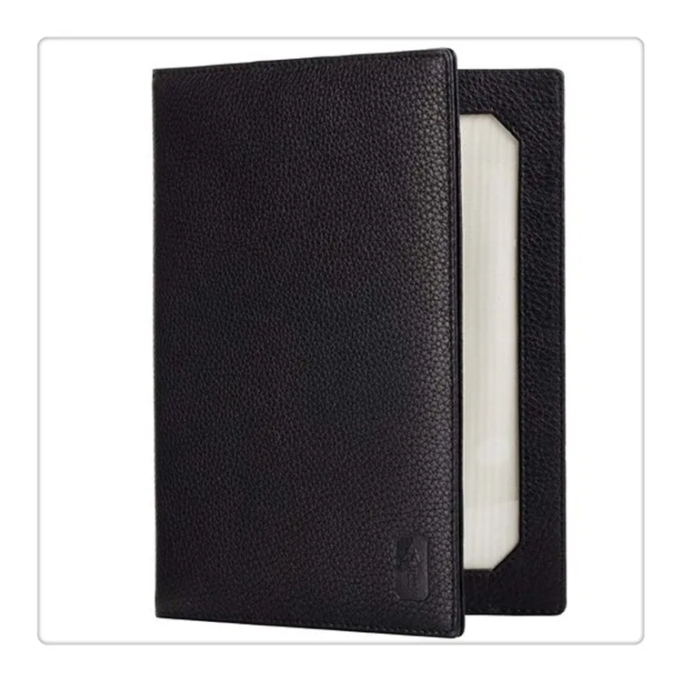 Luxury Black Leather Travel Folding Double 5 X 7 Photo Frame Luxury Black Leather Travel Folding