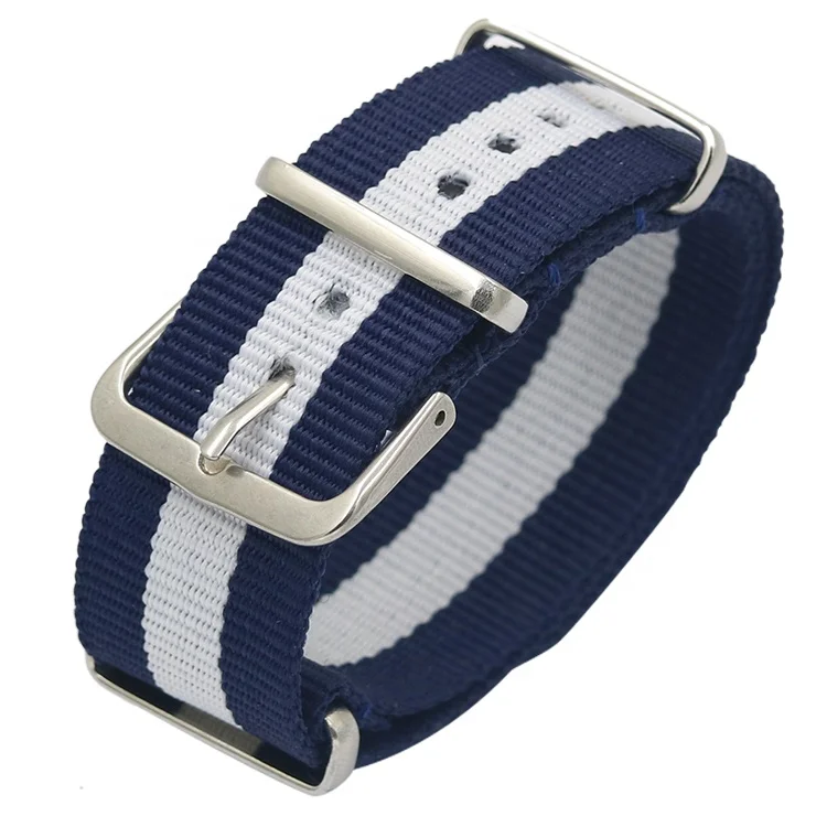 
Customized models nato watch band three rings pin buckle comfortable bracelet pure nylon watch strap 