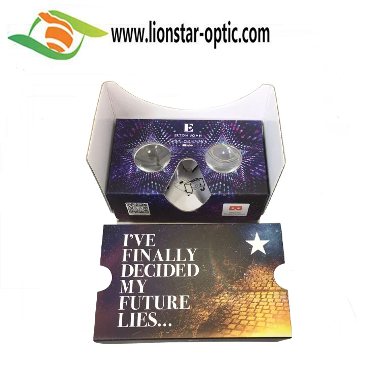 Factory price for Mobile vr headset 3d vr paper glasses virtual reality kit googles cardboard v2