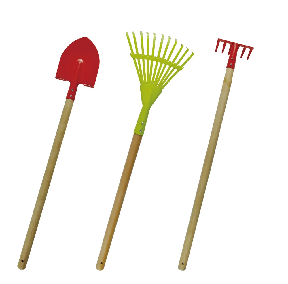 3pcs long handle kids garden tool