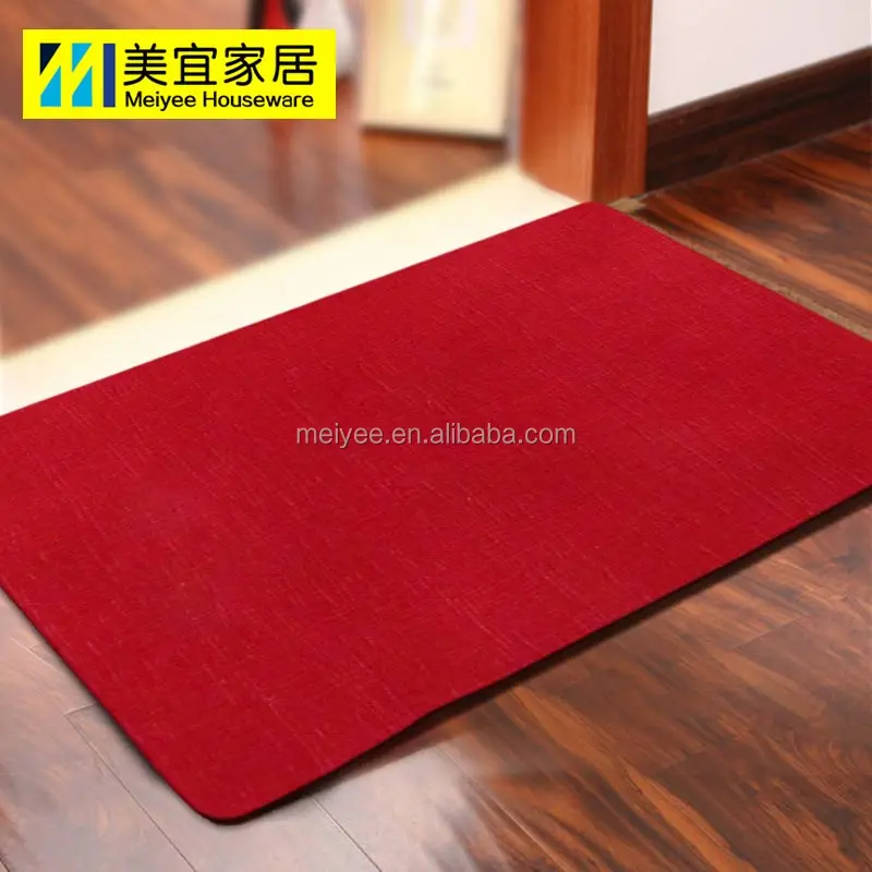 40*60cm Custom Flock Nature Rubber Anti Fatigue Door Mat Anti Slip Odorless Floor Mat