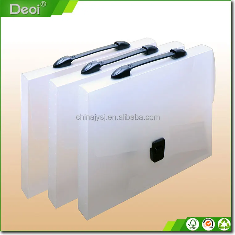 
Customized A3 A4 A5 Eco-friendly PP plastic file carry case with any logo printing 