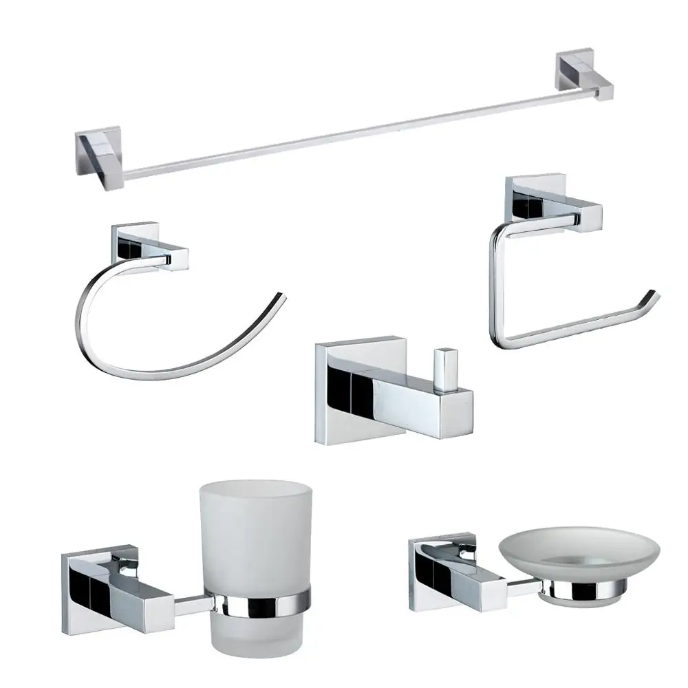 
High Quality Bathroom Accessory Set Metal Zinc Alloy Chrome Bath Hardware Set 51070-CR 