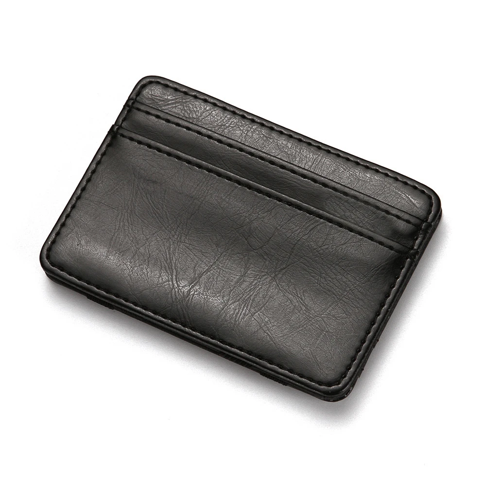 Promotion Business High Quality Magic genuine leather Wallet PU Card Holder for Men