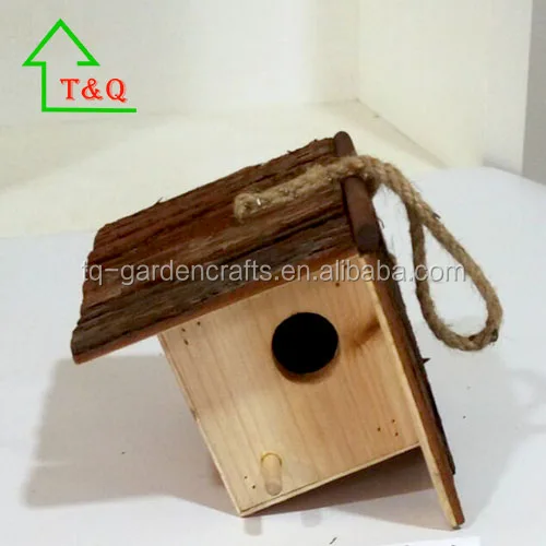 Hung Wall Bird House With a Nail