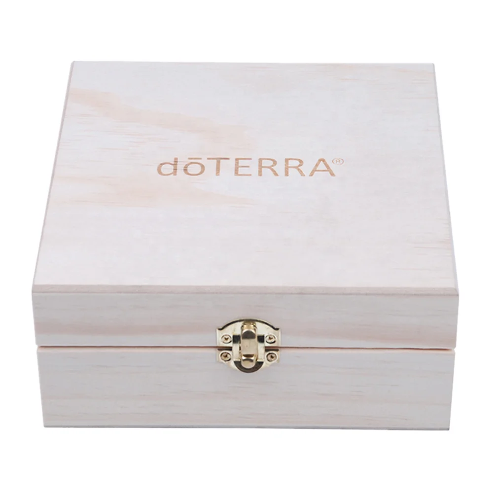 Pine Wood or Paulownia Wood Custom Case Display Perfume Essential Oils Bottle Box