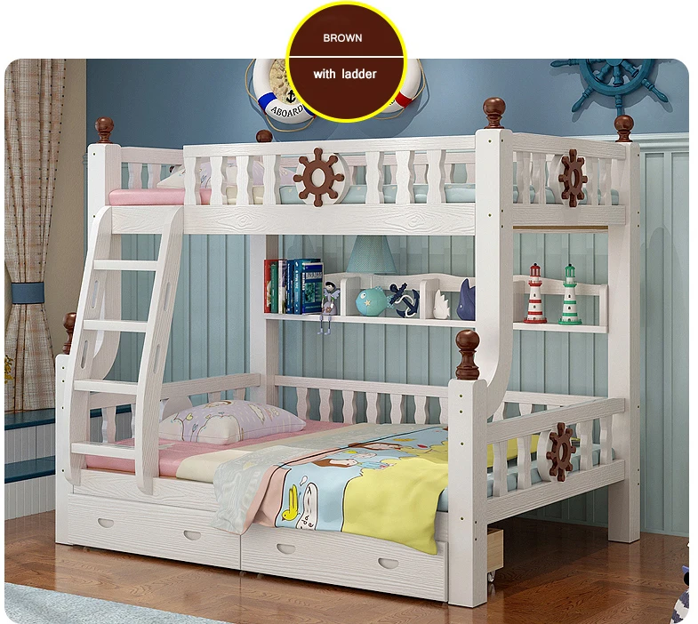 Wooden Bunk Bed Comfortable Steady For Two Person Double Bunk Beds