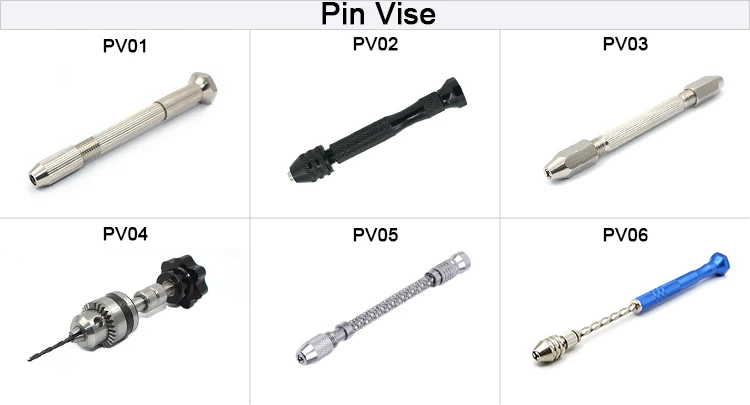 Precision 0.5mm - 3.5mm Mini Micro Spiral Hand Drill Chuck Twist Pin Vise Bit