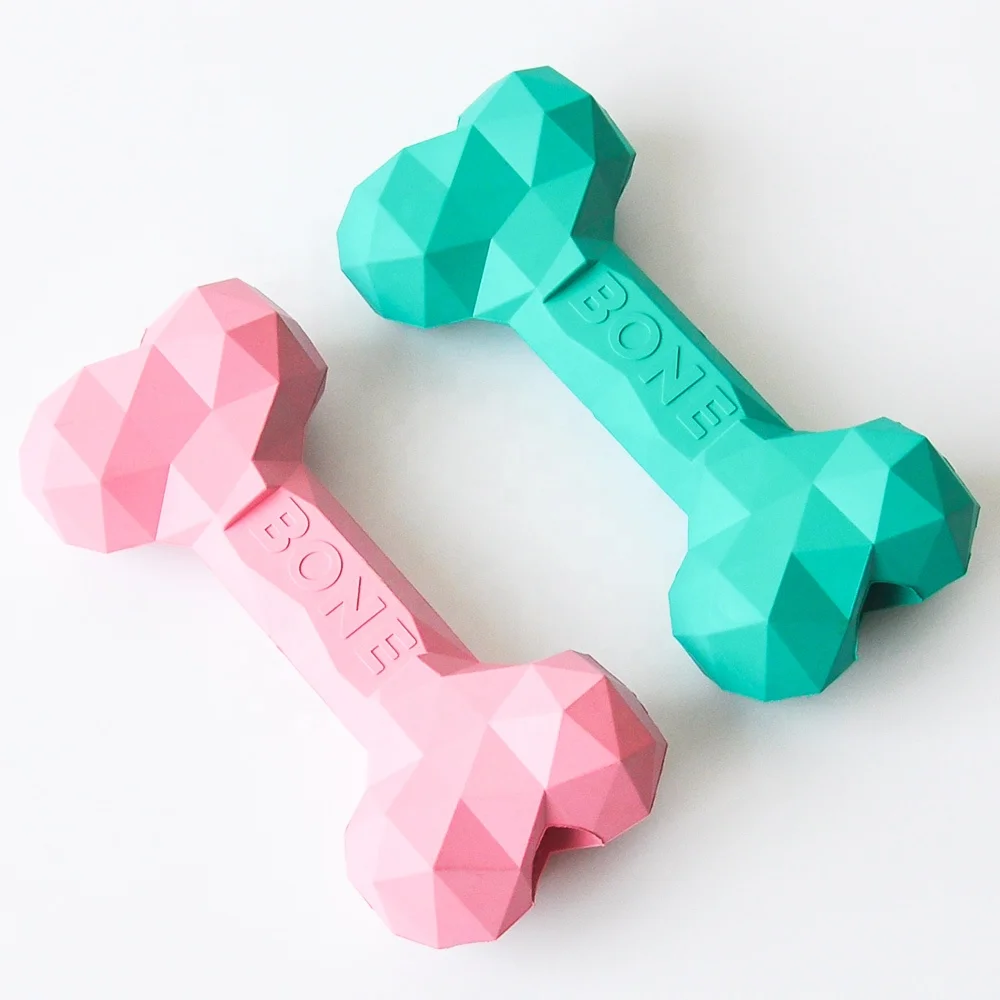Pet Cleaning Accessory Pet Bone Chew Toy Natural Rubber Bone For Dog