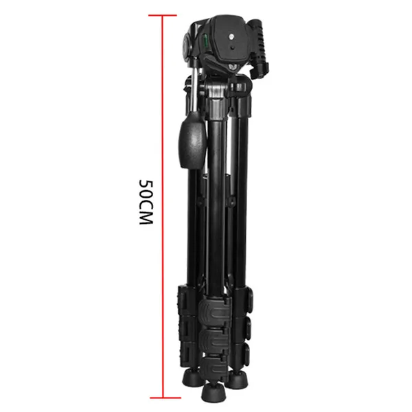 Professional QZSD Q111 Aluminum Portable Tripod with Q08 Rocker Arm Ball Head for  SLR Camera