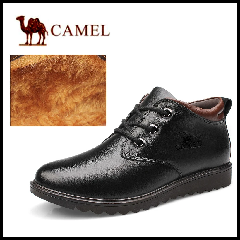 2015 warm Camel Genuine Leather waterproof men boots