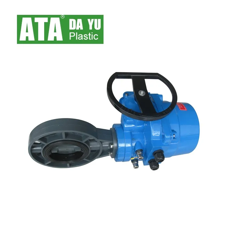 JIS 12 hole 8inch de200 big size rubber epdm seated pvc-u wafer butterfly manual handle lever gear valve