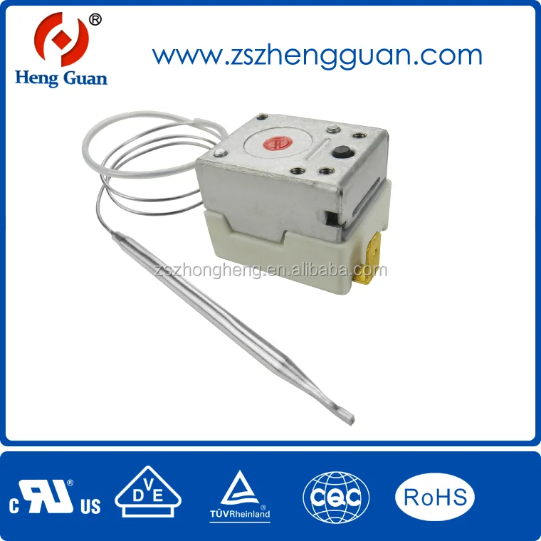 CE manual reset capillary thermostat 16a 250v for Deep fryer
