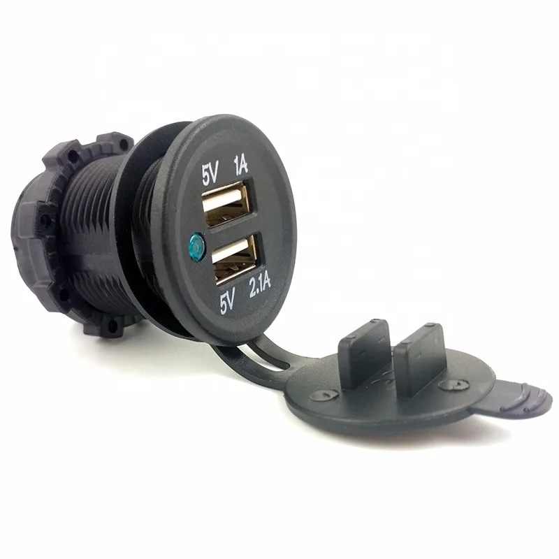 
Manufacturer Price DC 12V USB Socket 3.1A Dual USB Car Charger Socket For Modified Car Motorcycle Boat Bus Marine 