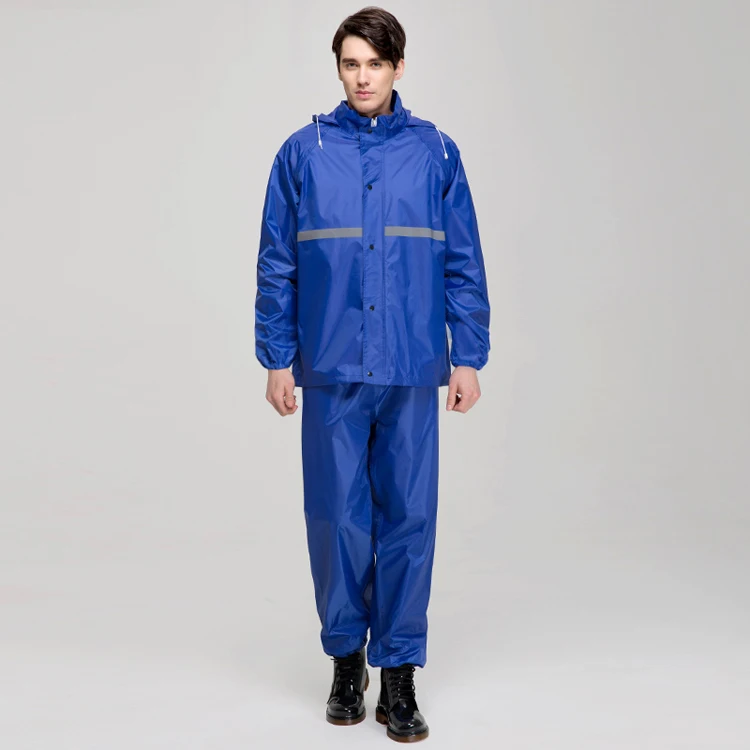 polyester rain jacket in suit with pant PVC coating